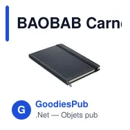 BAOBAB Carnet A5 ligné en PU recyclé - Miniature 6