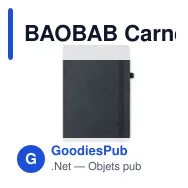 BAOBAB Carnet A5 ligné en PU recyclé - Miniature 7
