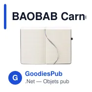 BAOBAB Carnet A5 ligné en PU recyclé - Miniature 8