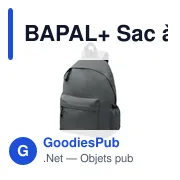 BAPAL+ Sac à dos polyester RPET 600D - Miniature 1