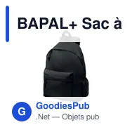 BAPAL+ Sac à dos polyester RPET 600D - Miniature 12