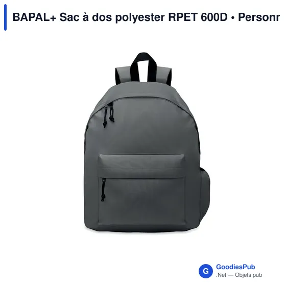 BAPAL+ Sac à dos polyester RPET 600D - Image 3
