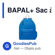 BAPAL+ Sac à dos polyester RPET 600D - Miniature 6
