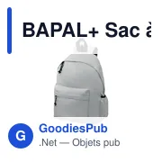 BAPAL+ Sac à dos polyester RPET 600D - Miniature 8