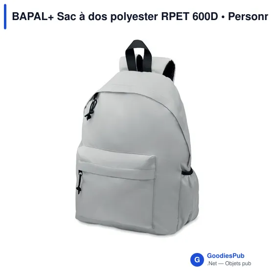BAPAL+ Sac à dos polyester RPET 600D - Image 8