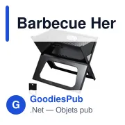 Barbecue pliant personnalisable Hermut avec logo entreprise - Miniature 1