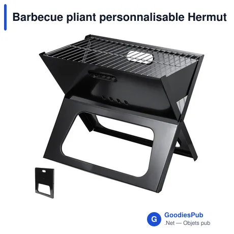 Barbecue pliant personnalisable Hermut avec logo entreprise