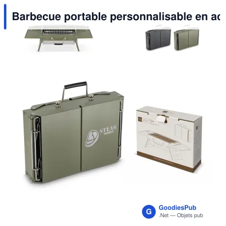 Barbecue portable personnalisable en acier avec logo - InSideOut Fyra
