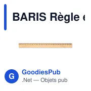 Règle en bambou personnalisable 30 cm avec logo - Miniature 1