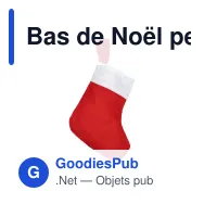 Bas de Noël personnalisable en feutre 20 cm avec logo - Petit format - Miniature 2
