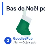 Bas de Noël personnalisable en feutre 20 cm avec logo - Petit format - Miniature 3