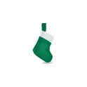 Variante Blanc / vert - Bas de Noël personnalisable en feutre 20 cm avec logo - Petit format
