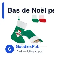 Bas de Noël personnalisable en feutre 40 cm avec logo - Grand format - Miniature 1
