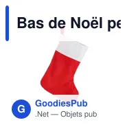 Bas de Noël personnalisable en feutre 40 cm avec logo - Grand format - Miniature 2