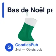Bas de Noël personnalisable en feutre 40 cm avec logo - Grand format - Miniature 3