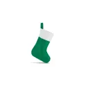 Variante Blanc / vert - Bas de Noël personnalisable en feutre 40 cm avec logo - Grand format