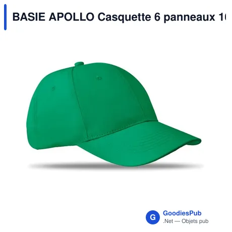 BASIE APOLLO Casquette 6 panneaux 160 gr/m