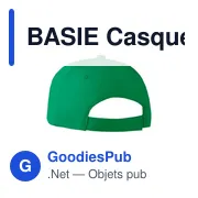 BASIE APOLLO Casquette 6 panneaux 160 gr/m - Miniature 2