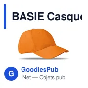 BASIE APOLLO Casquette 6 panneaux 160 gr/m - Miniature 3
