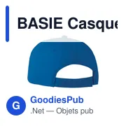 BASIE APOLLO Casquette 6 panneaux 160 gr/m - Miniature 6