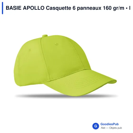 BASIE APOLLO Casquette 6 panneaux 160 gr/m - Image 7