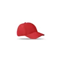 Variante rouge - BASIE APOLLO Casquette 6 panneaux 160 gr/m