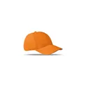 Variante orange - BASIE APOLLO Casquette 6 panneaux 160 gr/m