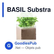 BASIL Substrat avec graines Basilic. - Miniature 1