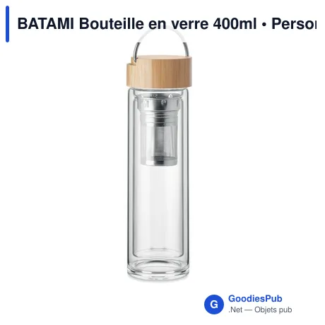 BATAMI Bouteille en verre 400ml