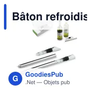 Bâton refroidisseur à vin personnalisable en inox avec logo - Argent - Miniature 1