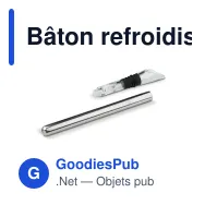 Bâton refroidisseur à vin personnalisable en inox avec logo - Argent - Miniature 2