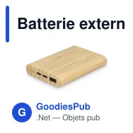 Batterie externe personnalisable 5000 mAh en bambou avec logo - Bamboo - Miniature 2