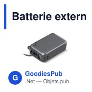 Batterie externe personnalisable 30000 mAh 65 W à câble USB-C intégré avec logo - Nova - Miniature 2