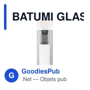 BATUMI GLASS Gourde double paroi verre 420ml - Miniature 1
