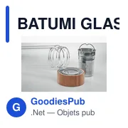 BATUMI GLASS Gourde double paroi verre 420ml - Miniature 3