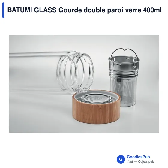 BATUMI GLASS Gourde double paroi verre 420ml - Image 3