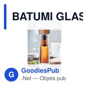 BATUMI GLASS Gourde double paroi verre 420ml - Miniature 4