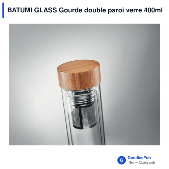BATUMI GLASS Gourde double paroi verre 420ml - Image 5