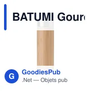 BATUMI Gourde double paroi Bambou - Miniature 1