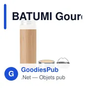 BATUMI Gourde double paroi Bambou - Miniature 2