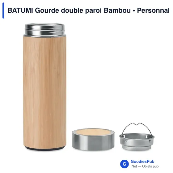 BATUMI Gourde double paroi Bambou - Image 2