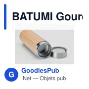 BATUMI Gourde double paroi Bambou - Miniature 4