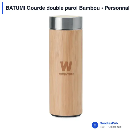 BATUMI Gourde double paroi Bambou - Image 6