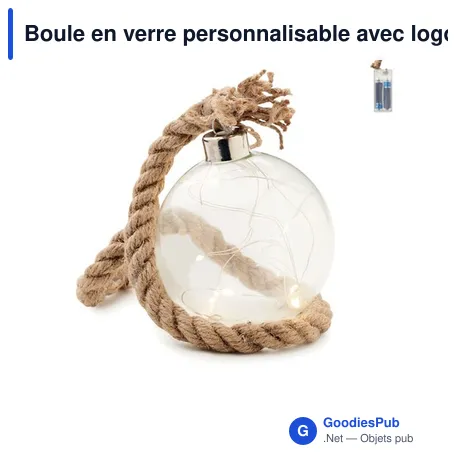 Boule en verre personnalisable avec logo - BAUBLI