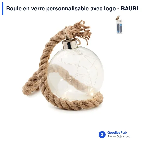 Boule en verre personnalisable avec logo - BAUBLI - Image 1