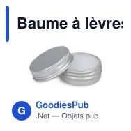 Baume à lèvres personnalisable en boîte ronde en aluminium recyclé avec logo - Alu - Miniature 2