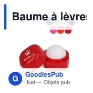 Baume à lèvres personnalisable cubique en ABS recyclé avec logo - Cube Eco - Miniature 1