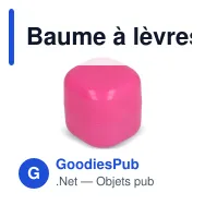Baume à lèvres personnalisable cubique en ABS recyclé avec logo - Cube Eco - Miniature 2