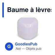 Baume à lèvres personnalisable cubique en ABS recyclé avec logo - Cube Eco - Miniature 3