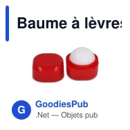 Baume à lèvres personnalisable cubique en ABS recyclé avec logo - Cube Eco - Miniature 5